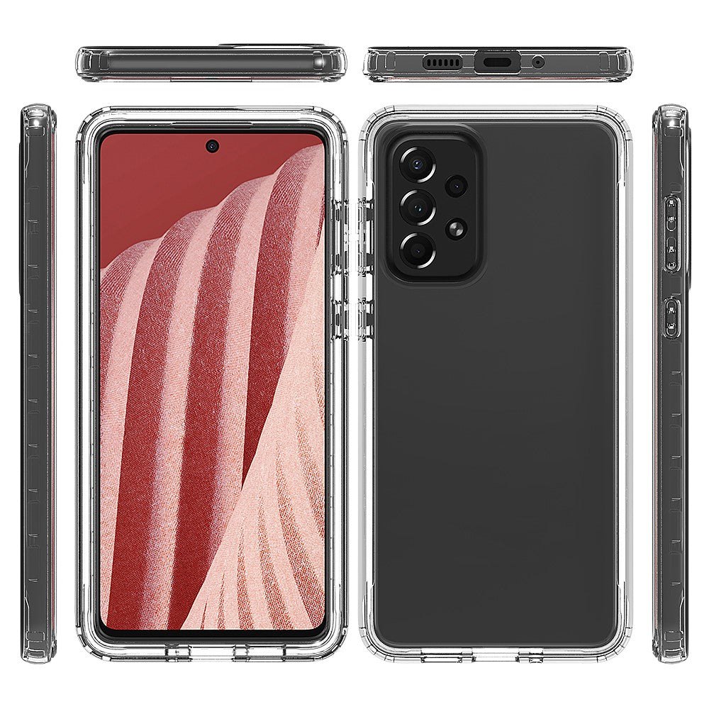 For Samsung Galaxy A73 5G Gradient Color Soft TPU + Hard PC Dual-layer Protection Phone Case Cover