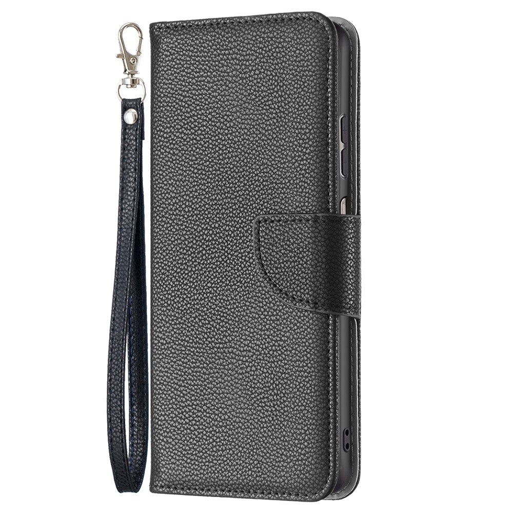 For Samsung Galaxy A23 4G / 5G (Global Version) Litchi Texture Scratch Resistant PU Leather Wallet Case Solid Color Stand Mobile Phone Cover