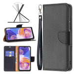 For Samsung Galaxy A23 4G / 5G (Global Version) Litchi Texture Scratch Resistant PU Leather Wallet Case Solid Color Stand Mobile Phone Cover