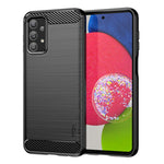 MOFI JK TPU Series-1 til Samsung Galaxy A23 4G / 5G (Global Version) Børstet Overflade Telefoncover Blød TPU Beskyttende Cover med Kulfibertekstur