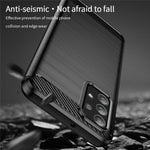 MOFI JK TPU Series-1 til Samsung Galaxy A23 4G / 5G (Global Version) Børstet Overflade Telefoncover Blød TPU Beskyttende Cover med Kulfibertekstur