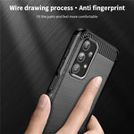 MOFI JK TPU Series-1 til Samsung Galaxy A23 4G / 5G (Global Version) Børstet Overflade Telefoncover Blød TPU Beskyttende Cover med Kulfibertekstur