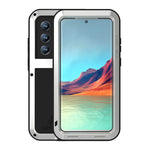 LOVE MEI för Samsung Galaxy S22 Ultra 5G Reptåligt, falltåligt metallskal, silikonskal (utan härdat glas)