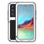 LOVE MEI för Samsung Galaxy S22 Ultra 5G Reptåligt, falltåligt metallskal, silikonskal (utan härdat glas)
