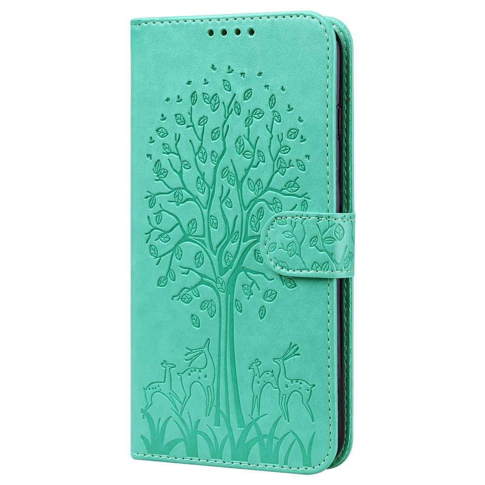 Til Samsung Galaxy A23 4G / 5G (Global Version) Hjortetræsmønster Præget PU Læder Magnetisk Flip Cover Pung Stativ Stødsikkert Beskyttelsesetui