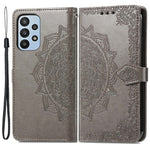 Mandala-präglat mobilskal till Samsung Galaxy A23 4G / 5G (global version) Fallskyddande stativ med plånbok