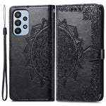 Mandala-präglat mobilskal till Samsung Galaxy A23 4G / 5G (global version) Fallskyddande stativ med plånbok