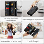 CASEME 008-serie til Samsung Galaxy S22 5G Stødsikkert PU-læder Aftageligt 2-i-1 Telefoncover Multifunktionel Anti-fald Pung Stativ Skal