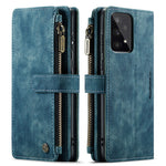 For Samsung Galaxy A53 5G Phone Cases with Strap CASEME C30 Zipper Multiple Card Holder PU Leather Cover