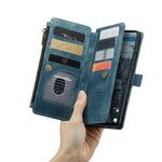 For Samsung Galaxy A53 5G Phone Cases with Strap CASEME C30 Zipper Multiple Card Holder PU Leather Cover
