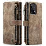 For Samsung Galaxy A53 5G Phone Cases with Strap CASEME C30 Zipper Multiple Card Holder PU Leather Cover