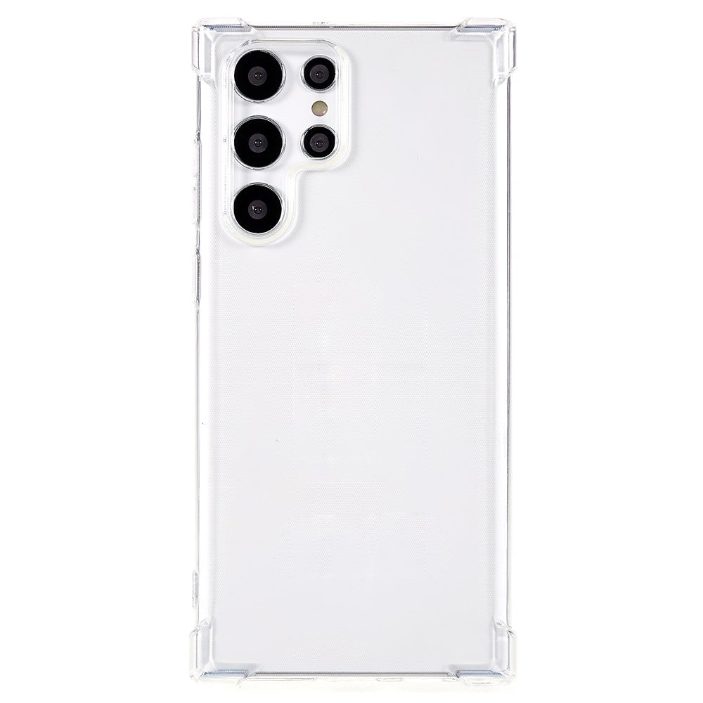 For Samsung Galaxy S22 Ultra 5G Crystal Clear Cover Four-Corner Protective Soft TPU Phone Case