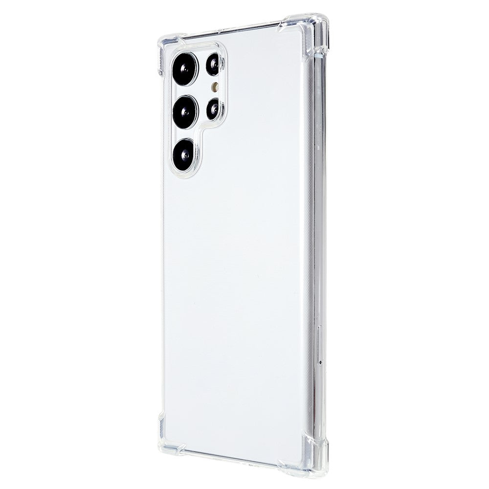 For Samsung Galaxy S22 Ultra 5G Crystal Clear Cover Four-Corner Protective Soft TPU Phone Case