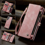 CASEME 008 Series for Samsung Galaxy S22 Ultra Detachable 2-in-1 PU Leather Phone Case Multifunctional Wallet Stand Protective Cover