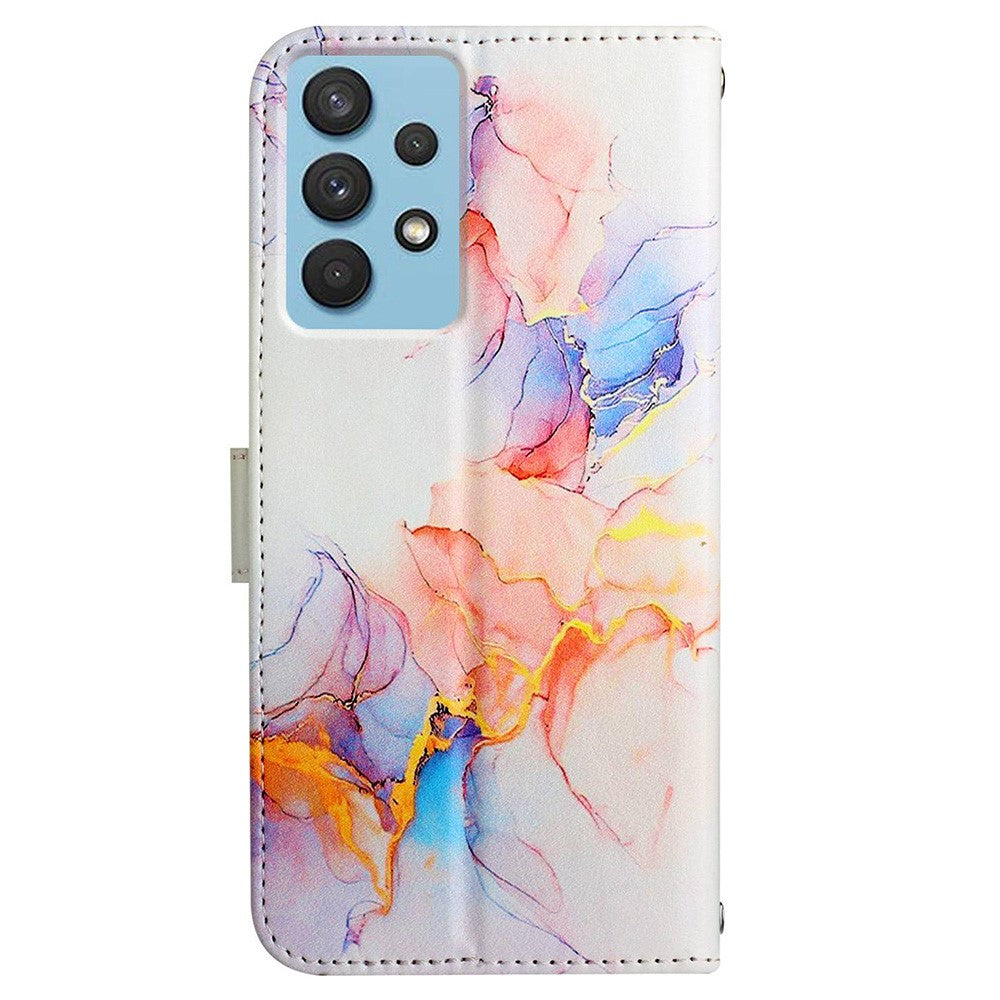 YB Mönstertryck Läder Series-5 för Samsung Galaxy A33 5G Marmormönster mobilskal med Plånboksställ