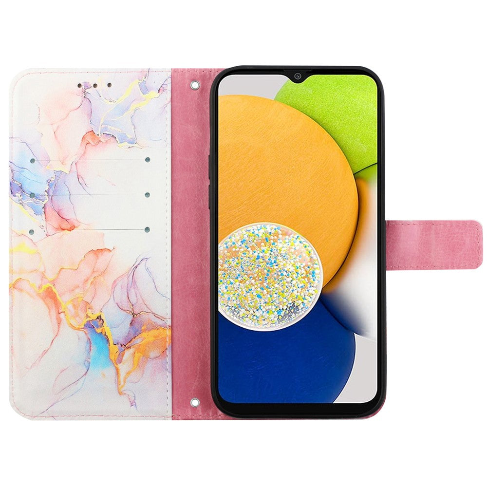 YB Mönstertryck Läder Series-5 för Samsung Galaxy A33 5G Marmormönster mobilskal med Plånboksställ