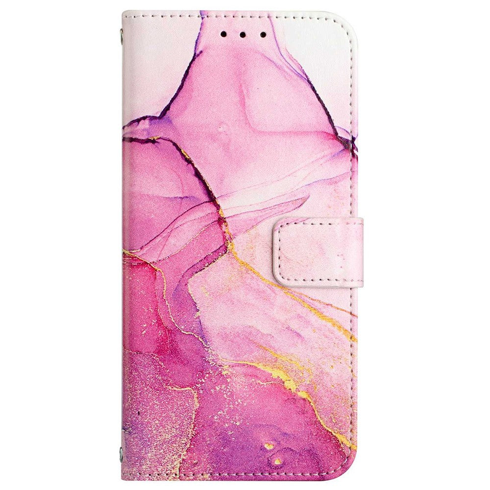 YB Pattern Printing Series-5 for Samsung Galaxy A23 4G / 5G (Global Version) Marble Pattern PU Leather Stand Flip Case Wallet Magnetic Clasp Shockproof Protection Cover with Strap