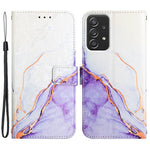 YB Pattern Printing Series-5 for Samsung Galaxy A23 4G / 5G (Global Version) Marble Pattern PU Leather Stand Flip Case Wallet Magnetic Clasp Shockproof Protection Cover with Strap