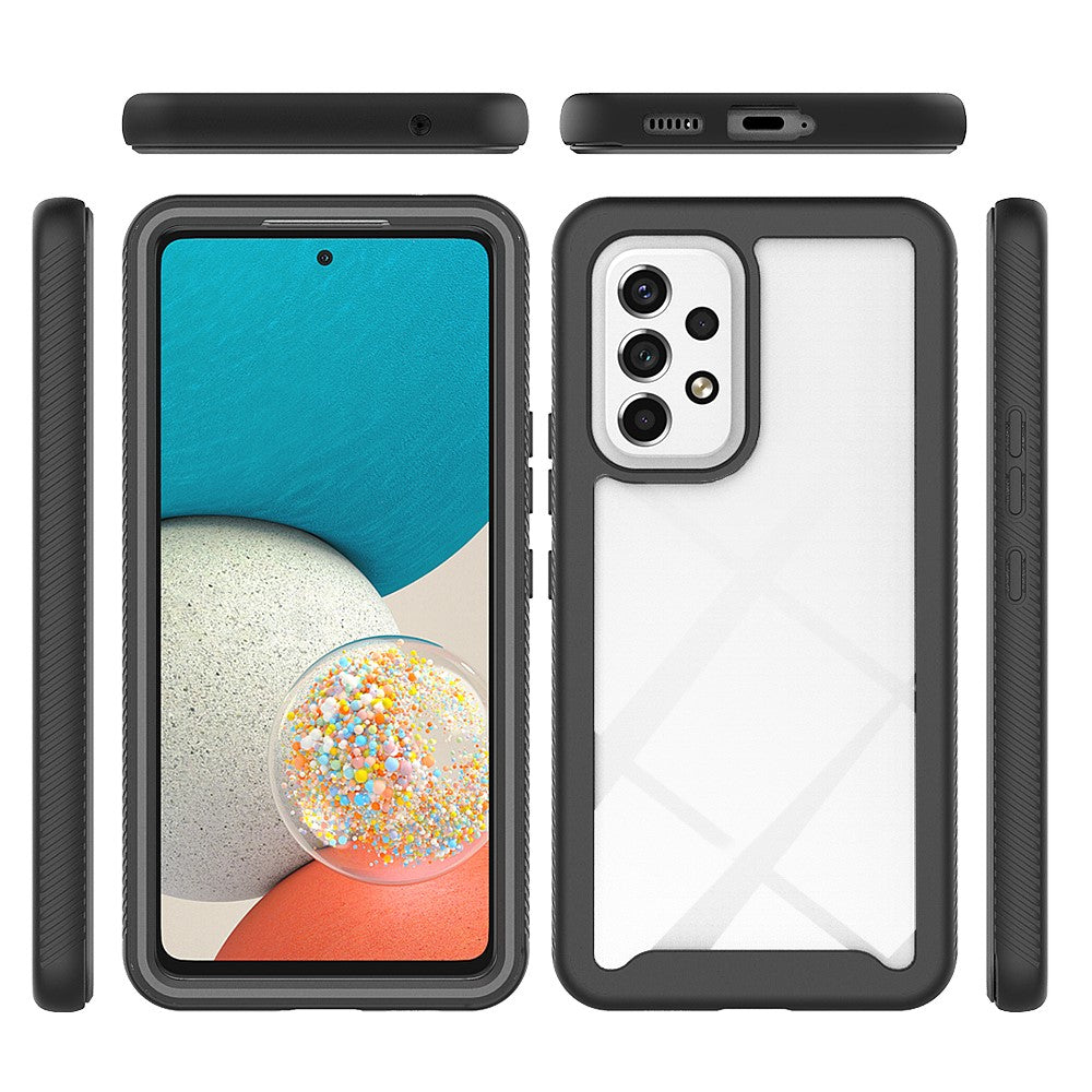 PC+TPU Hybrid Phone Case for 	Samsung Galaxy A53 5G, Complete Covering Design with PET Screen Protector