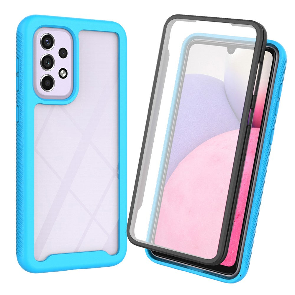 PC+TPU Hybrid Phone Case for 	Samsung Galaxy A53 5G, Complete Covering Design with PET Screen Protector