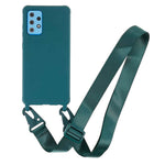 For Samsung Galaxy A53 5G Flexible Matte TPU Phone Cover with Wide Strap All-Round Protection Case