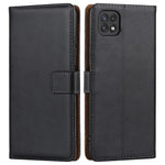 Genuine Leather Phone Case for Samsung Galaxy A22 5G (EU Version), Wallet Stand Dustproof Anti-Scratch Flip Phone Cover Stand Phone Shell