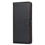 Genuine Leather Phone Case for Samsung Galaxy A22 5G (EU Version), Wallet Stand Dustproof Anti-Scratch Flip Phone Cover Stand Phone Shell