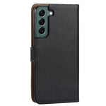 For Samsung Galaxy S22+ 5G Cell Phone Cover Shell Genuine Leather Wallet Stand Shockproof Flip Phone Stable Supporting Stand Phone Case