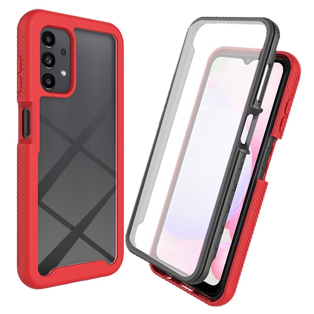 Hybridmobilskal för Samsung Galaxy A13 4G, PC+TPU All-inclusive skyddsskal med PET-skärmskydd