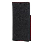 For Samsung Galaxy S22+ 5G Shockproof Genuine Leather Case Litchi Texture Wallet Stand Phone Shell with Hand Strap