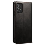 Til Samsung Galaxy A23 4G / 5G (global version) Voksagtig Crazy Horse-tekstur Magnetisk auto-absorberende læderetui, pungstil, stander, bog, stødsikker TPU indvendig skal