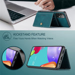 JEEHOOD For Samsung Galaxy A53 5G Shell Detachable 2-in-1 Wallet Kickstand Design Leather Coated TPU Phone Case