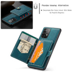 JEEHOOD For Samsung Galaxy A53 5G Shell Detachable 2-in-1 Wallet Kickstand Design Leather Coated TPU Phone Case