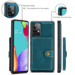 JEEHOOD For Samsung Galaxy A53 5G Shell Detachable 2-in-1 Wallet Kickstand Design Leather Coated TPU Phone Case