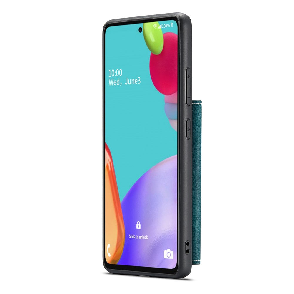 JEEHOOD For Samsung Galaxy A53 5G Shell Detachable 2-in-1 Wallet Kickstand Design Leather Coated TPU Phone Case