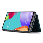 JEEHOOD For Samsung Galaxy A53 5G Shell Detachable 2-in-1 Wallet Kickstand Design Leather Coated TPU Phone Case