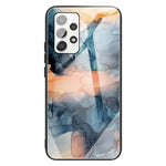 Til Samsung Galaxy A13 4G Hærdet glas + TPU Hybridcover Marmormønster Ridsefast Faldbeskyttende cover