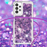 For Samsung Galaxy A13 4G TPU Cover Quicksand Design Telefoncover med Nøglesnor