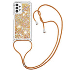 For Samsung Galaxy A13 4G TPU Cover Quicksand Design Telefoncover med Nøglesnor