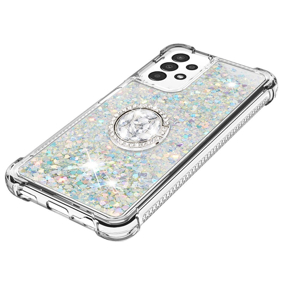 Til Samsung Galaxy A13 4G TPU-cover med støttefod, Quicksand, stødsikkert cover