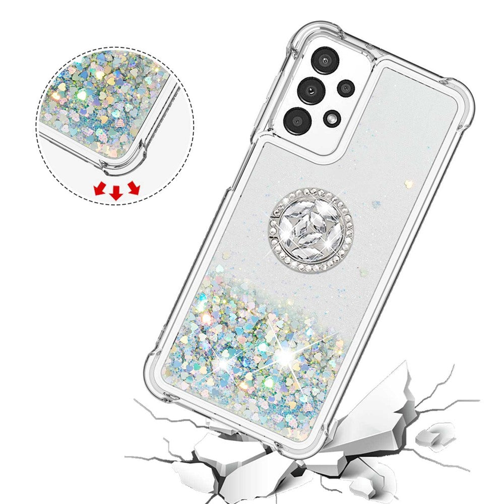 Til Samsung Galaxy A13 4G TPU-cover med støttefod, Quicksand, stødsikkert cover