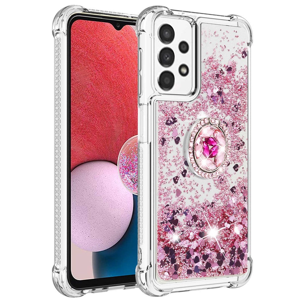 Til Samsung Galaxy A13 4G TPU-cover med støttefod, Quicksand, stødsikkert cover