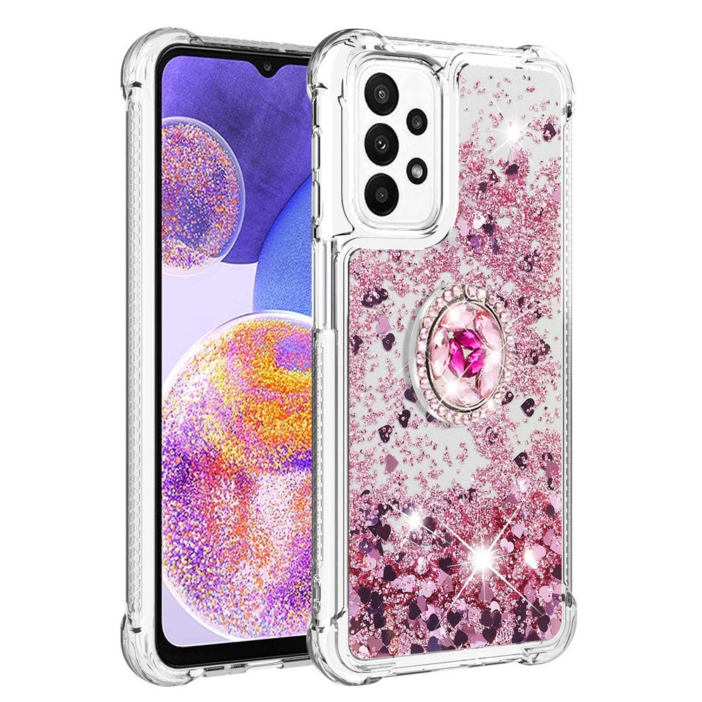 For Samsung Galaxy A23 4G / 5G (Global) TPU Case with Kickstand Quicksand Shockproof Cover