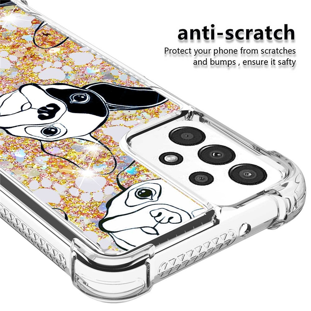 Til Samsung Galaxy A13 4G TPU Cover med Quicksand og Mønstertryk