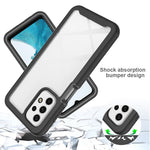 For Samsung Galaxy A23 4G / 5G (Global Version) TPU Bumper Transparent PC + Acrylic Back Case Anti-scratch Phone Cover