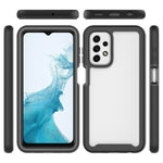 For Samsung Galaxy A23 4G / 5G (Global Version) TPU Bumper Transparent PC + Acrylic Back Case Anti-scratch Phone Cover