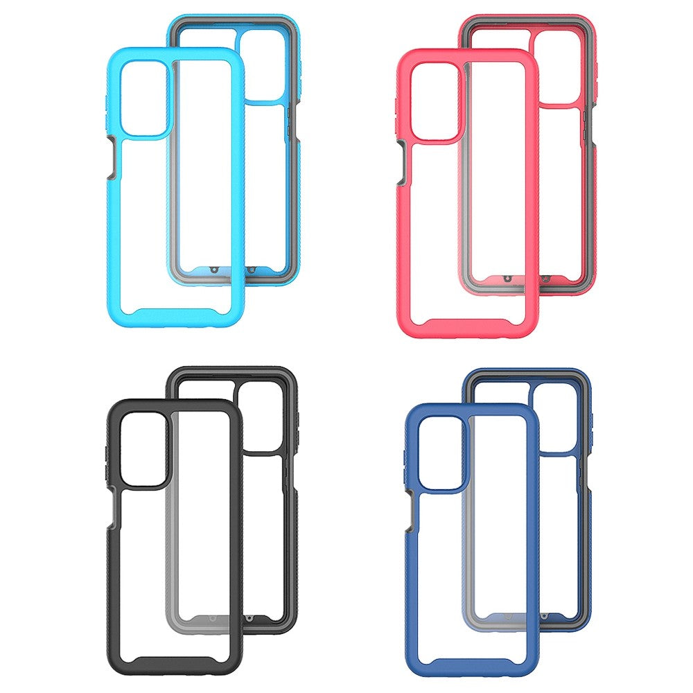 For Samsung Galaxy A23 4G / 5G (Global Version) TPU Bumper Transparent PC + Acrylic Back Case Anti-scratch Phone Cover