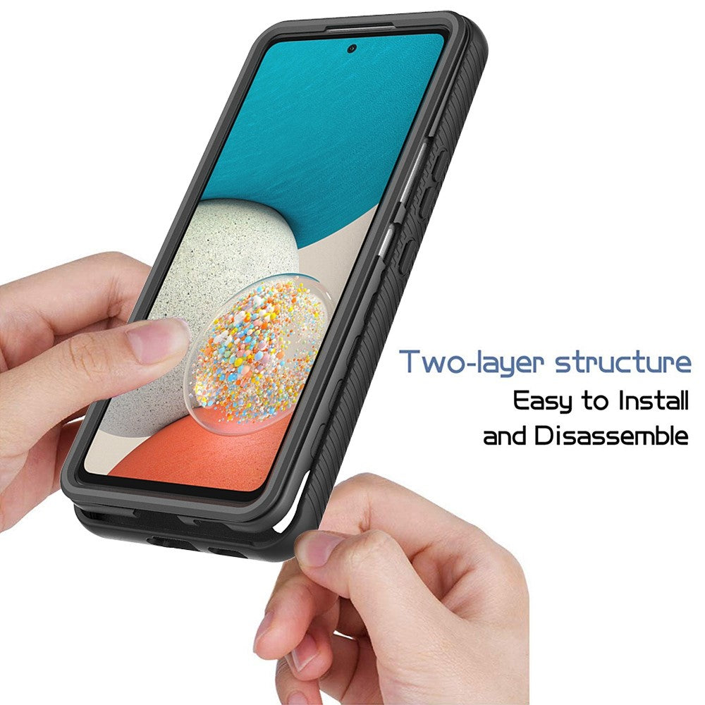Til Samsung Galaxy A53 5G TPU Ramme PC + Akryl Bagside Hybrid Telefon Cover