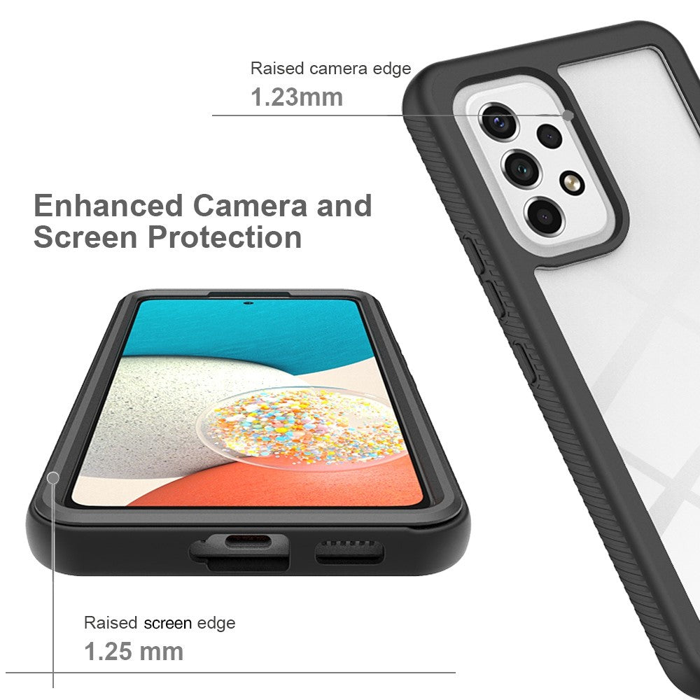 Til Samsung Galaxy A53 5G TPU Ramme PC + Akryl Bagside Hybrid Telefon Cover