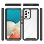 Til Samsung Galaxy A53 5G TPU Ramme PC + Akryl Bagside Hybrid Telefon Cover